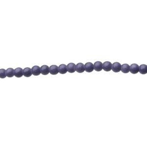 solid purple glass beads 4mm round