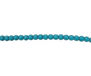 teal blue glass round beads 4mm