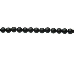 black onyx 3mm round beads