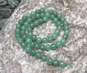 green aventurine faceted 6mm beads