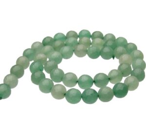 Green Aventurine faceted gemstone round beads 8mm