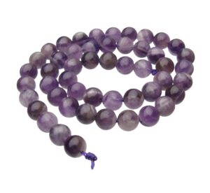 Amethyst round beads 8mm natural