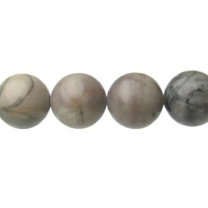 black picasso jasper 10mm round gemstone beads