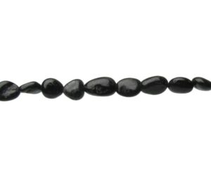 black tourmaline pebble gemstone beads