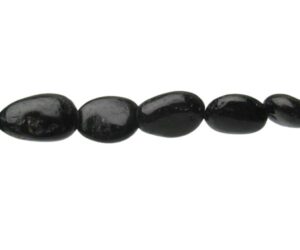 black tourmaline pebble gemstone beads