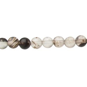 black watermelon quartz 4mm round beads