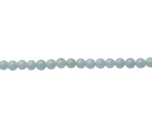 blue angelite gemstone round beads 4mm natural crystals