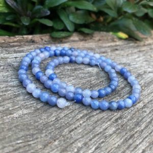blue aventurine gemstone round beads natural