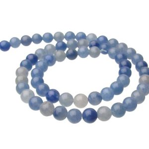 natural blue aventurine gemstone round beads 6mm australia