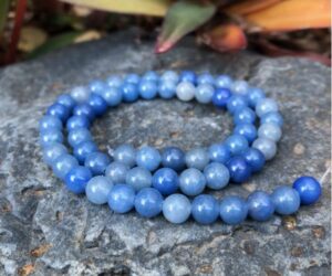 natural blue aventurine gemstone round beads 6mm australia