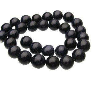 Blue Goldstone 12mm beads