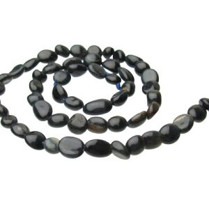 blue tiger's eye pebble gemstone beads