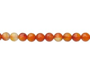 carnelian faceted 8mm gemstone beads