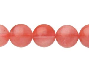 cherry quartz 14mm round beads