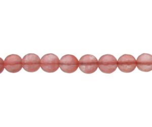 Cherry Quartz faceted 8mm round beads