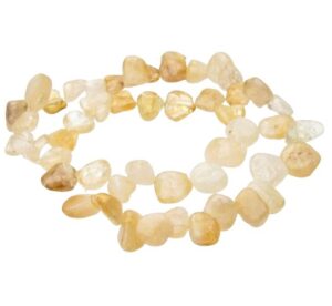 citrine top drilled nugget beads