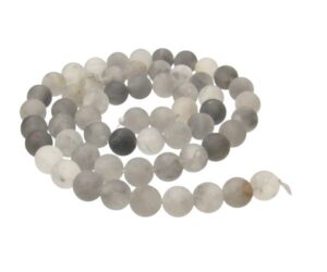 Matte Cloud Quartz gemstone beads 6mm