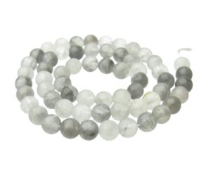 cloud quartz 6mm round gemstone beads