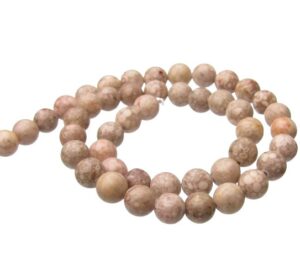 fossil coral jasper gemstone round beads 8mm