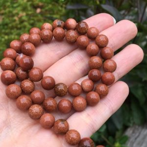goldstone 8mm round beads