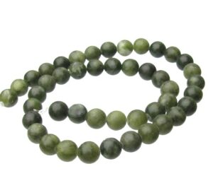 green jade 8mm round gemstone beads