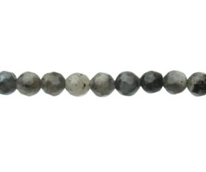 larvikite faceted round gemstone beads