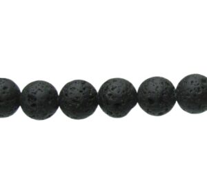 6mm round lava beads