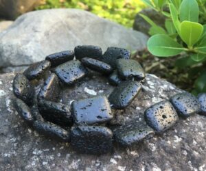 lava rectangle gemstone beads