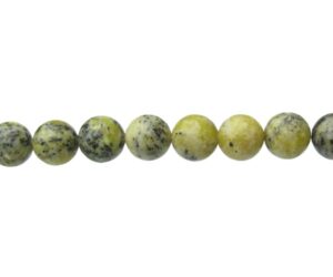yellow turquoise 12mm round beads