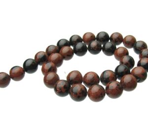 mahogany obsidian 12mm beads