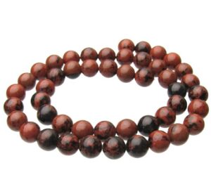 mahogany obsidian 8mm round gemstone beads