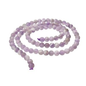 matte banded amethyst gemstone round beads 4mm
