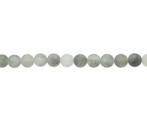 matte cloud quartz 8mm round beads