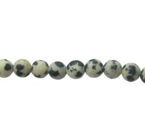 4mm dalmatian jasper gemstone beads matte