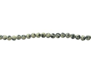 4mm dalmatian jasper gemstone beads matte