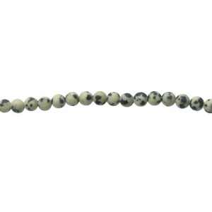 4mm dalmatian jasper gemstone beads matte