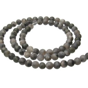 matte larvikite 4mm round gemstone beads