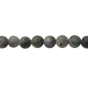 matte larvikite 4mm round gemstone beads