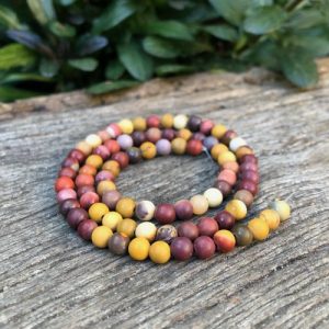 matte mookaite gemstone round beads 4mm