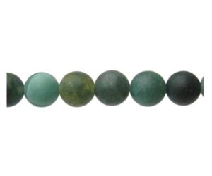 natural green moss agate round beads 6mm matte