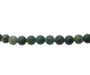 matte moss agate 8mm round beads