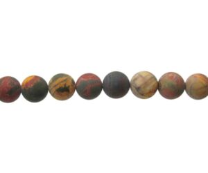 picasso jasper gemstone round beads matte 12mm
