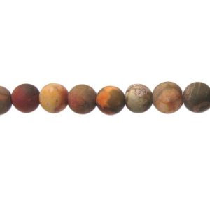 matte picasso jasper gemstone round beads 4mm