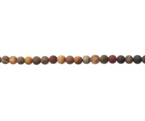 matte picasso jasper gemstone round beads 4mm