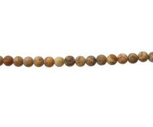 matte picture jasper gemstone round beads 4mm