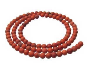 red poppy jasper 4mm round beads