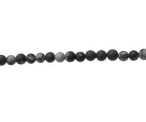 natural matte snowflake obsidian round gemstone beads 4mm australia