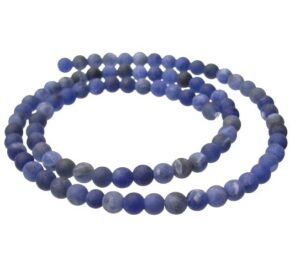 matte sodalite 4mm round gemstone beads