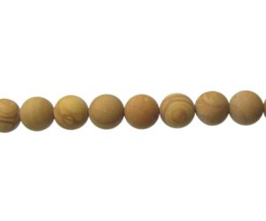 matte wood jasper 10mm round beads