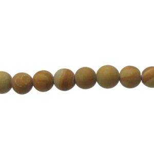 matte wood jasper 4mm round beads
